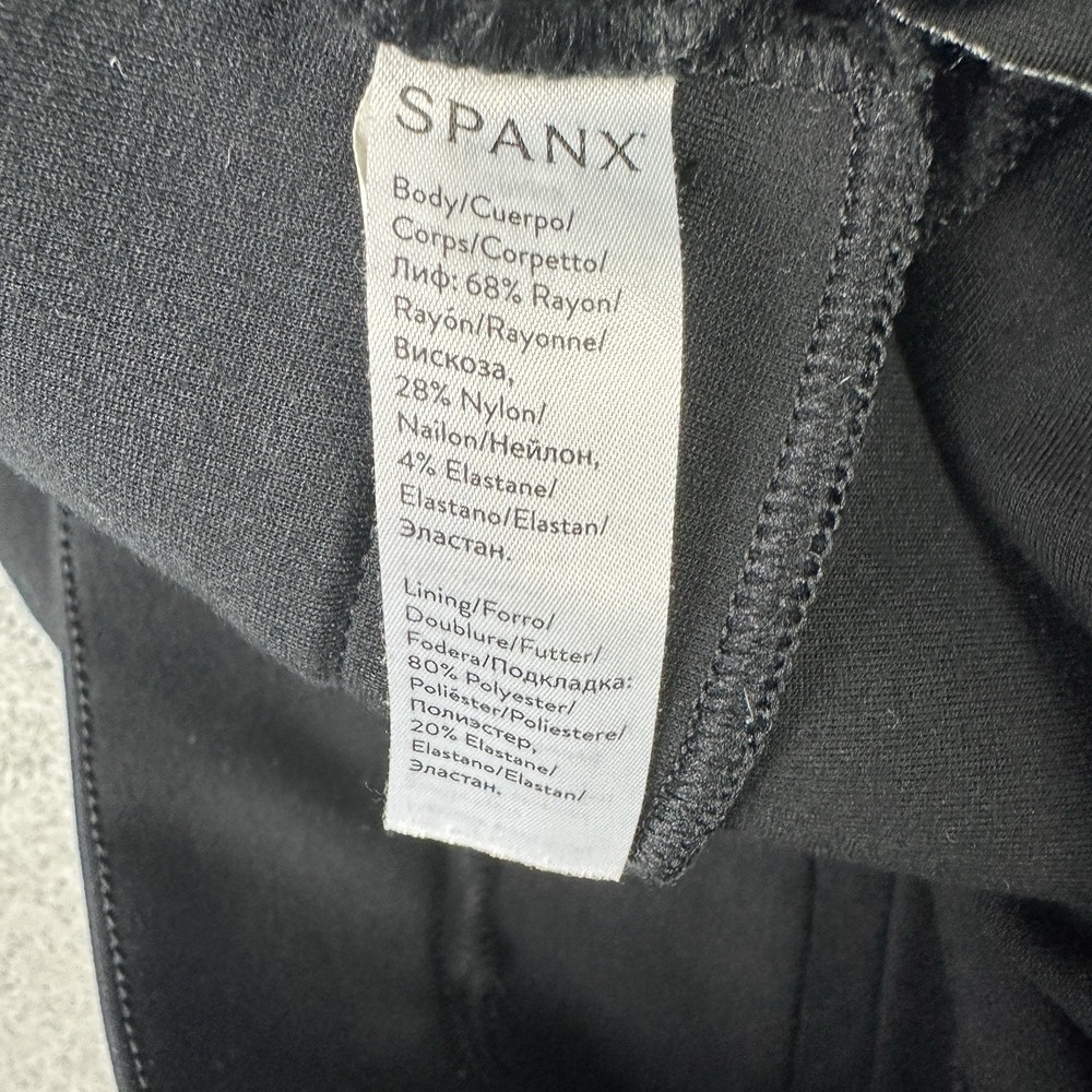Spanx Slim Straight Perfect Pants Womens Medium Petite Black Stretch Career READ - Picture 5 of 11